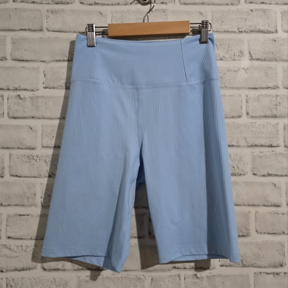EUC Girlfriend Collective Ribbed Bike Short Blue size S - Picture 4 of 7